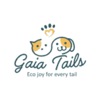 tosca and yellow illustrative pet shop logo (512 x 512 px)